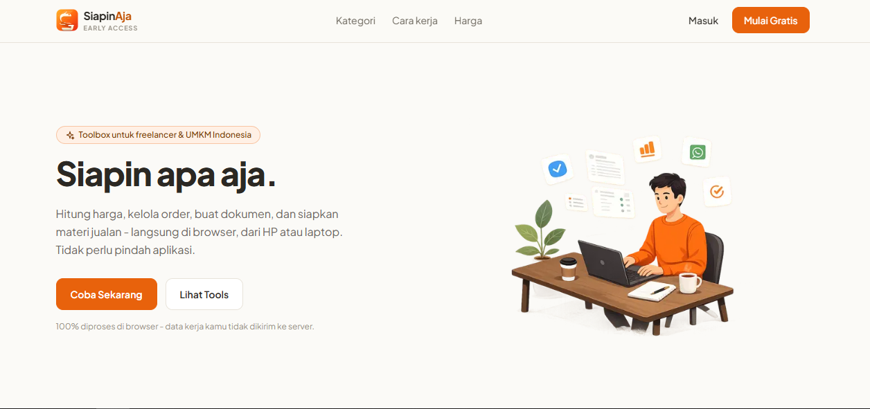 Tangkapan layar SiapinAja