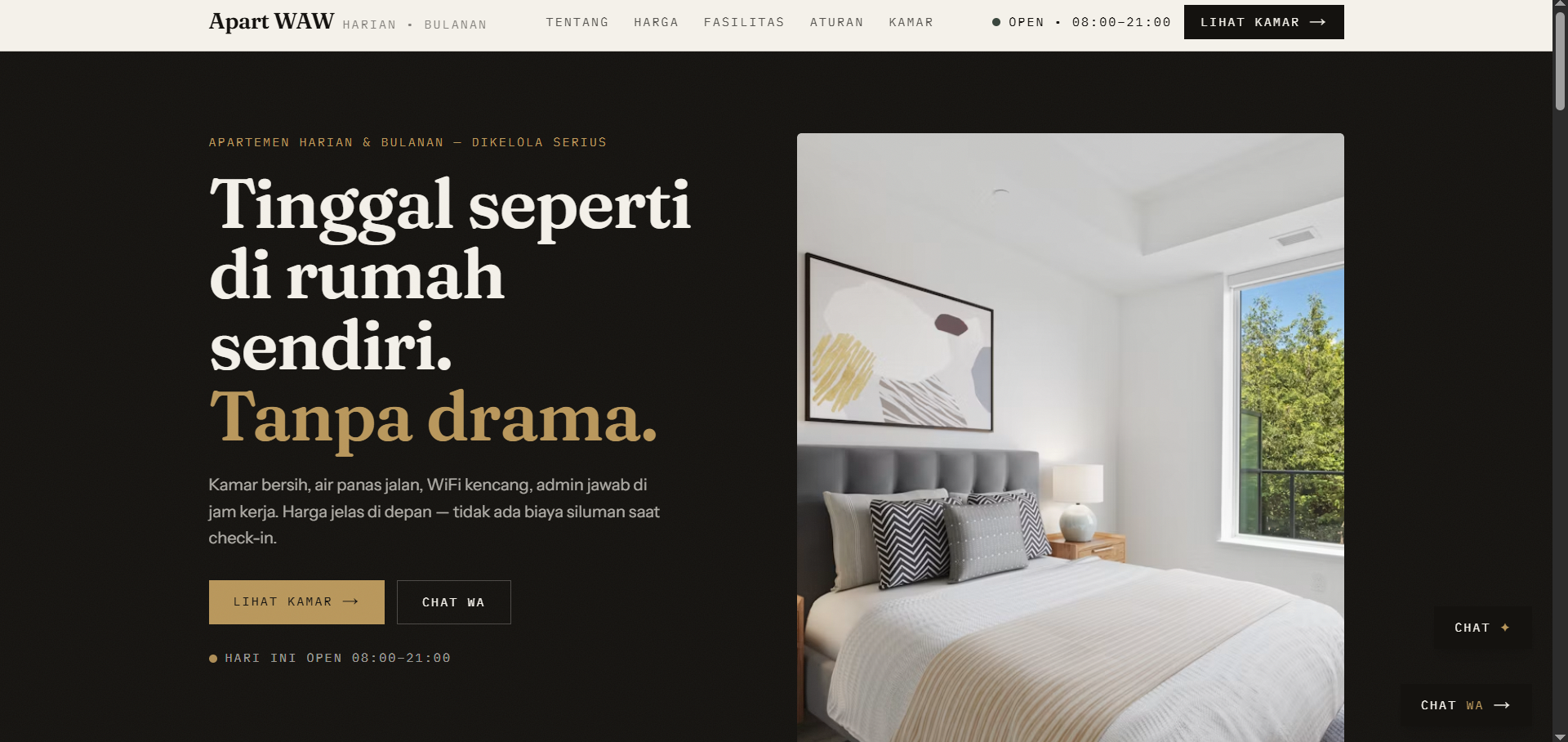 Tangkapan layar Apart WAW
